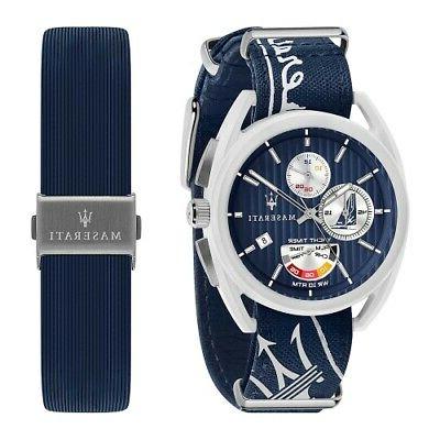 orologio trimarano yacht timer blu 41 mm