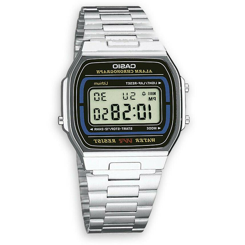 orologio unisex digitale silver black a164wa 1ves