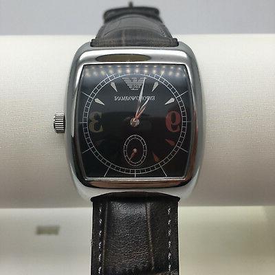 orologio unisex quadrato con cinturino in pelle