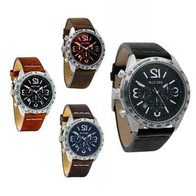 orologio uomo 245 chrono vera pelle nero