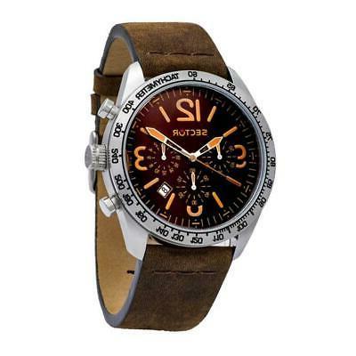 orologio uomo 245 r3271786015 chrono pelle marrone