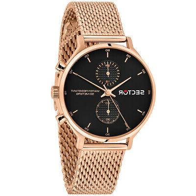 orologio uomo 370 multifunzione mesh rose gold