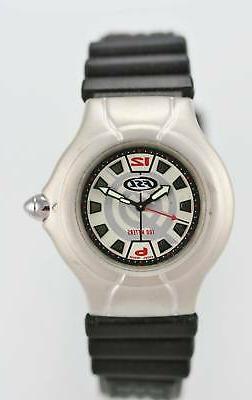 O Uomo Acciaio Inox Argento Nero Gomma 100m Beige Grigio Qua