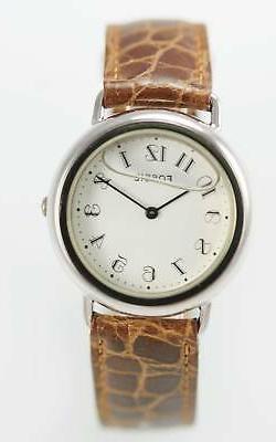 O Uomo Acciaio Inox Argento Pelle Marrone Acqua Re Bianco Ba