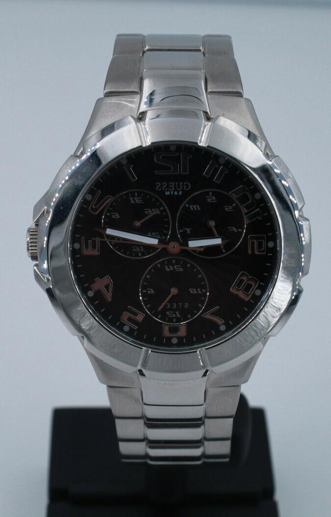 orologio uomo acciaio multifunzione 42mm quadrante nero