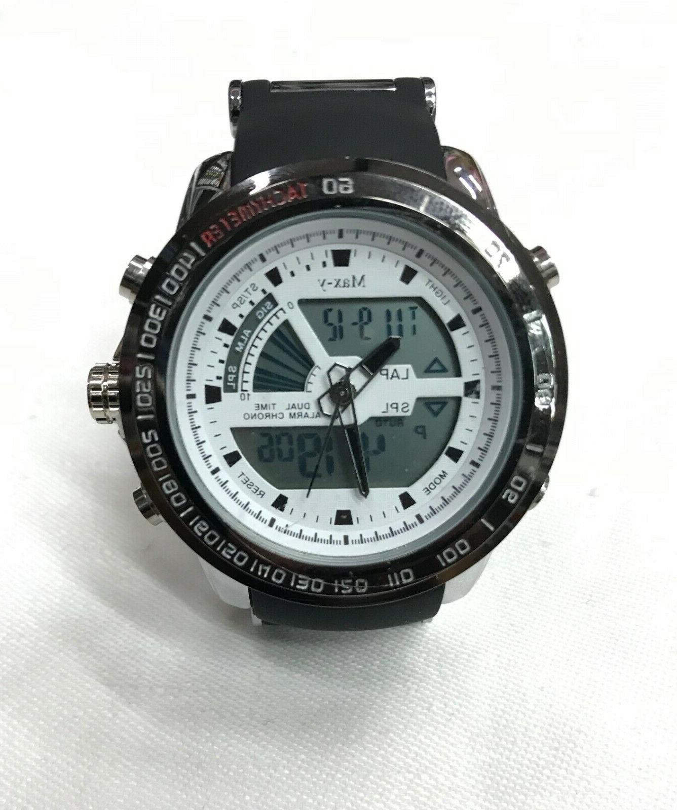 orologio uomo analogico digitale in acciaio watch