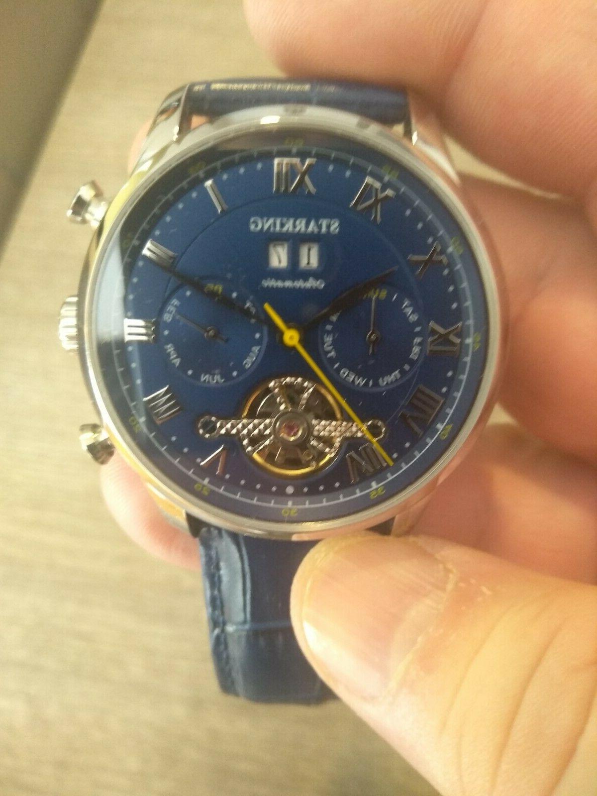 orologio uomo automatico 44 mm quadrante blu