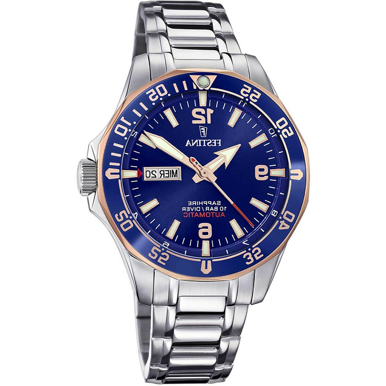 orologio uomo automatico collezione automatic blu f20478