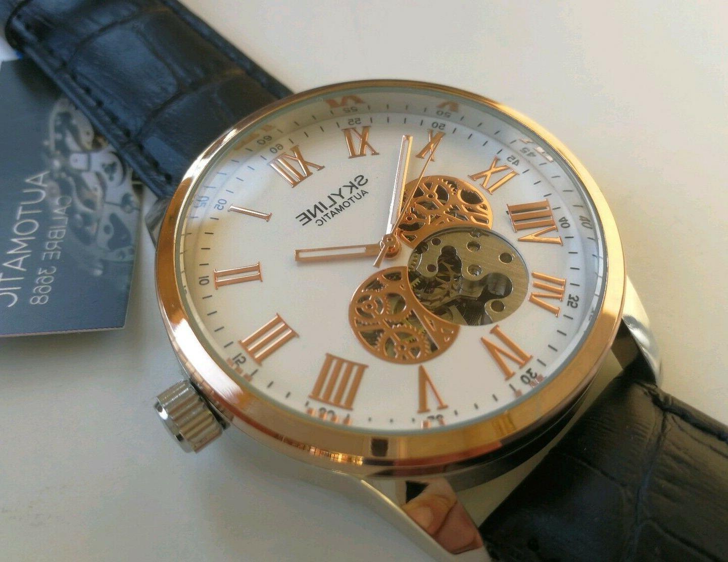 orologio uomo automatico vetro zaffiro elegante oro