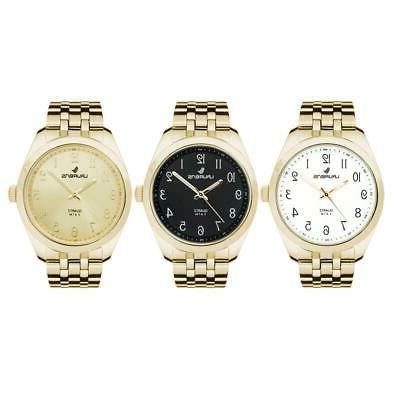 orologio uomo bracciale acciaio nero bianco gold