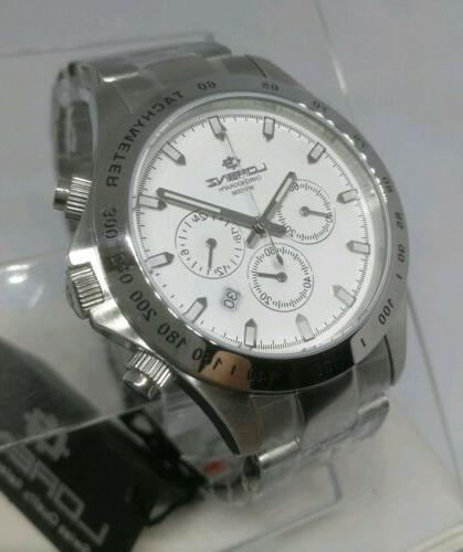 orologio uomo chrono daytona bianco cassa 43mm