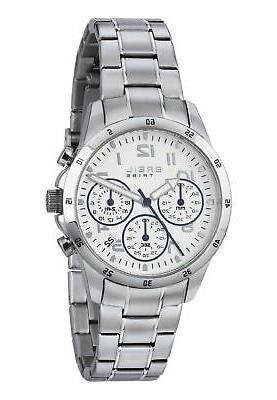 orologio uomo circuito bracciale in acciaio chrono