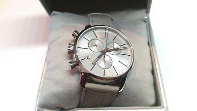 orologio uomo ck pelle nero silver swiss
