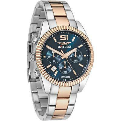 orologio uomo cronografo analogico cinturino in acciaio