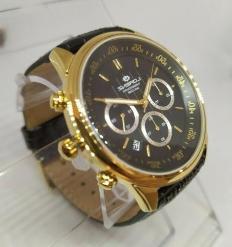 orologio uomo cronografo classic elegante oro cinturino