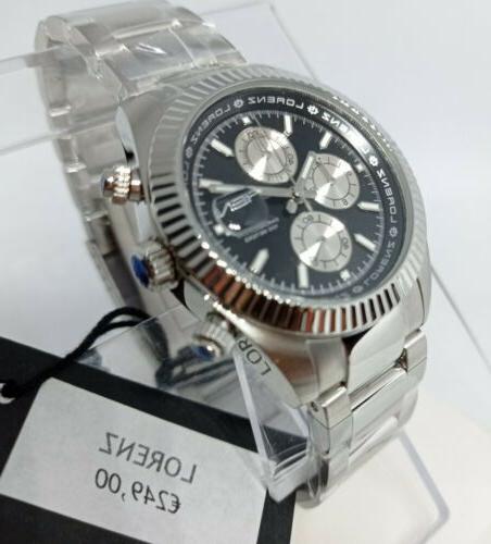 orologio uomo cronografo nero cassa acciaio 38