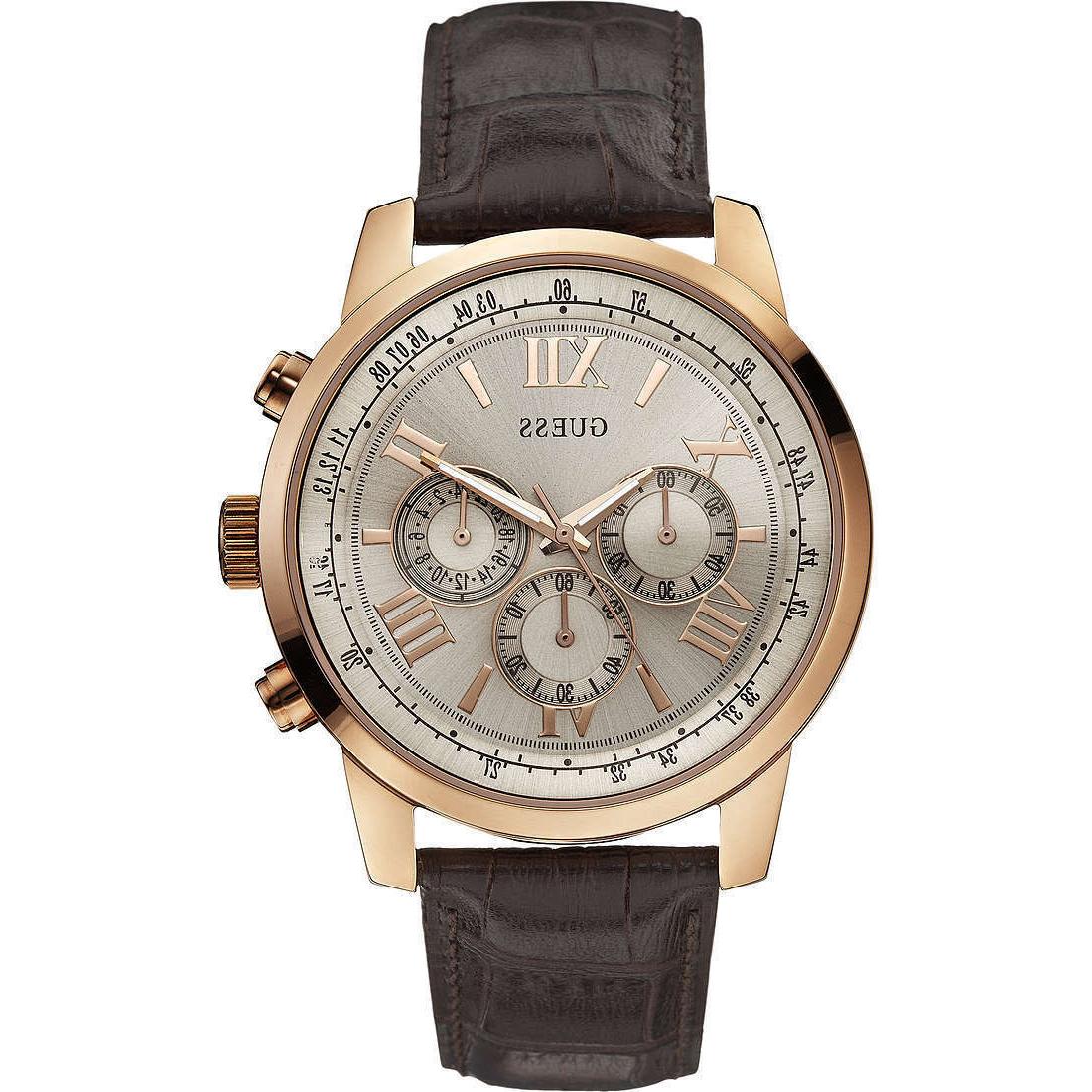 orologio uomo cronografo w0380g4 oro rosa pelle