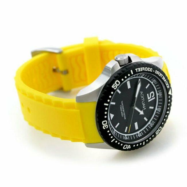 orologio uomo diver cinturino gomma silicone giallo