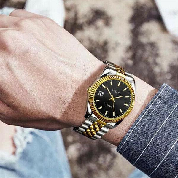 orologio uomo elegante cinturino acciaio quarzo analogico