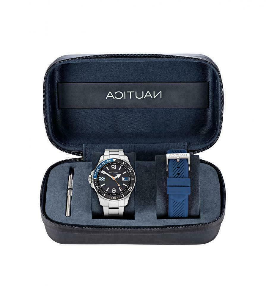 orologio uomo freeboard napfrb927 doppio cinturino acciaio