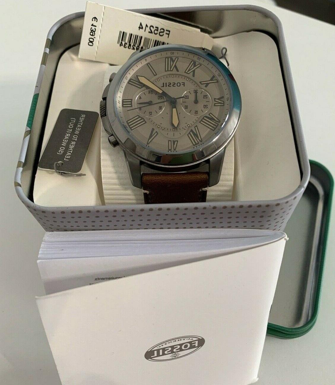 orologio uomo grant fs5214 cassa acciaio pelle