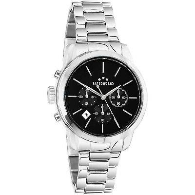 orologio uomo in acciaio classico quadrante nero