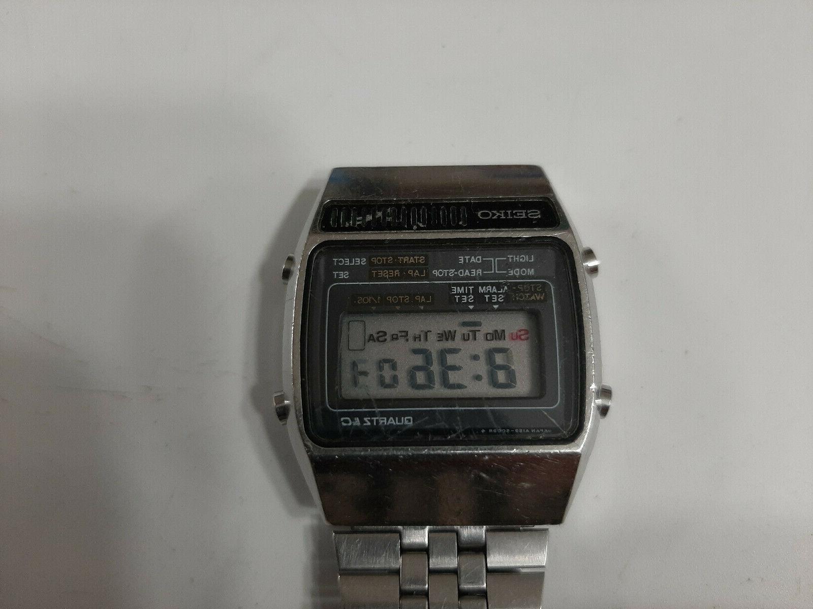 orologio uomo lcd vintage quartz batteria anni