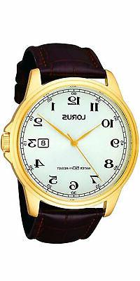 O Uomo Lorus Watches Rs982ax9 Di Pelle Rosso