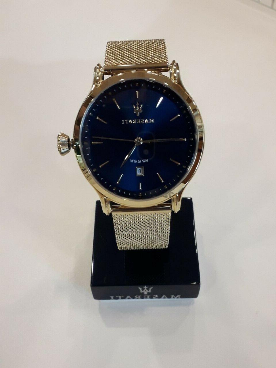 orologio uomo masetati cassa dorata bracciale maglia