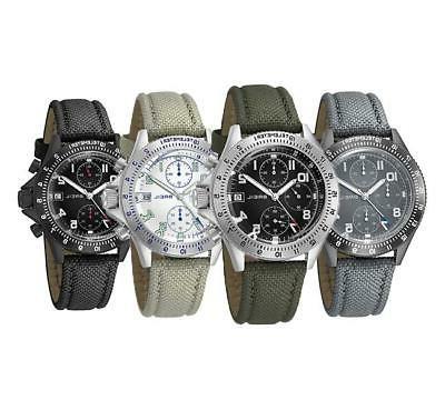 orologio uomo maverick chrono pelle tessuto canvas