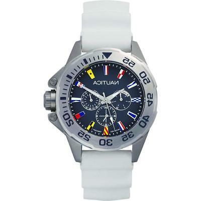 orologio uomo miami napmia002 silicone bianco bandierine