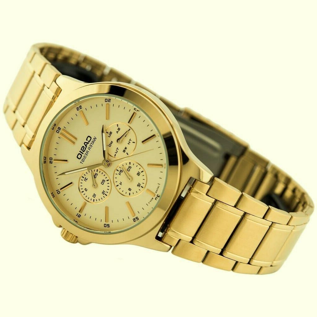 orologio uomo mtp v300g 9a acciaio dorato