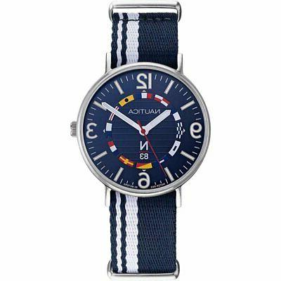 orologio uomo n83 napwgs902 tessuto blu bandierine
