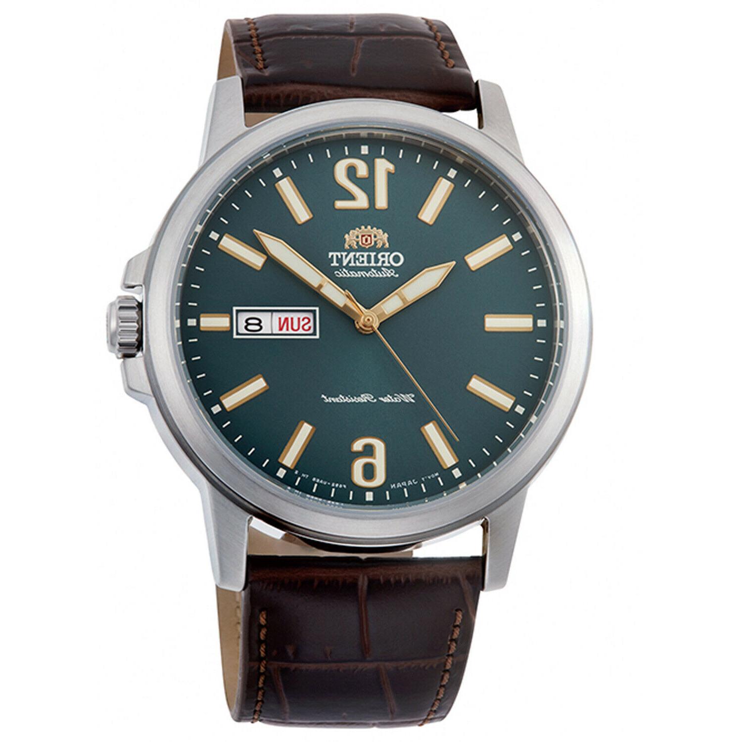 orologio uomo pelle marrone automatico analogico da