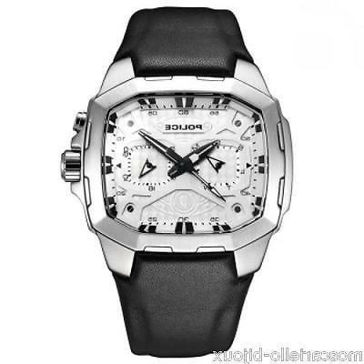orologio uomo pelle nero e quadrante acciaio
