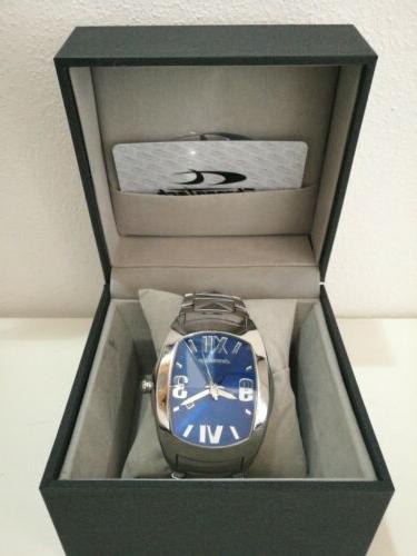 orologio uomo quadrante blu cinturino acciaio ottime
