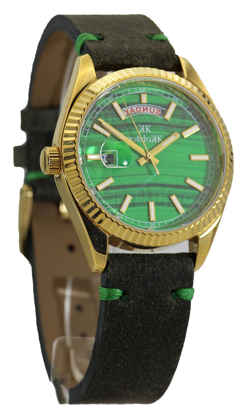 orologio uomo quarzo acciaio cinturino pelle casual