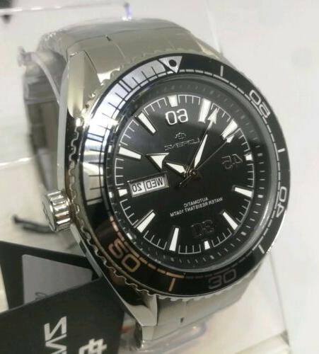 orologio uomo scuba automatico day date nero