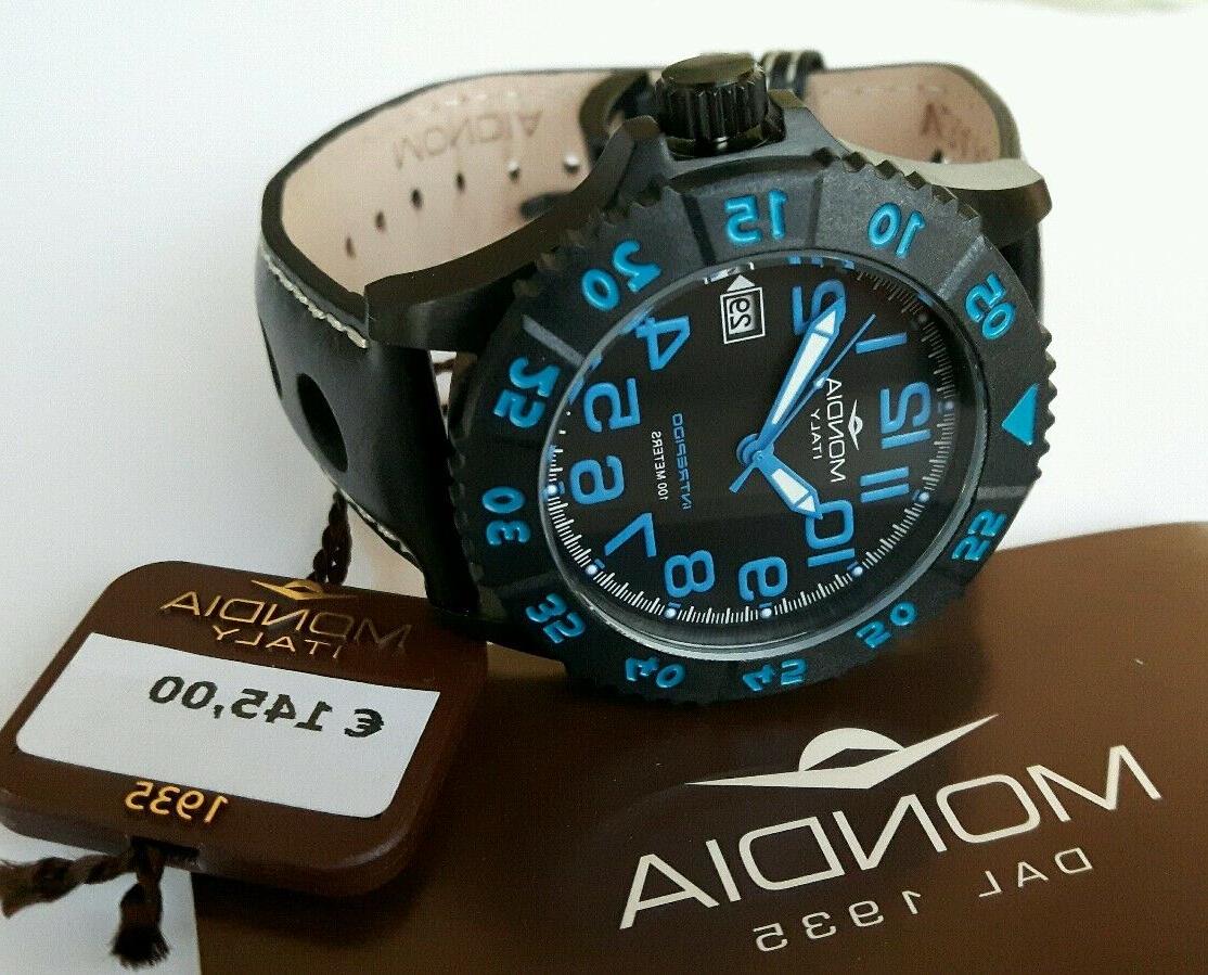 orologio uomo scuba intrepido military cinturino pelle