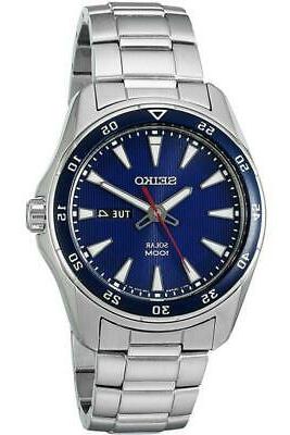 orologio uomo solar sne391p1 metallizzato blu