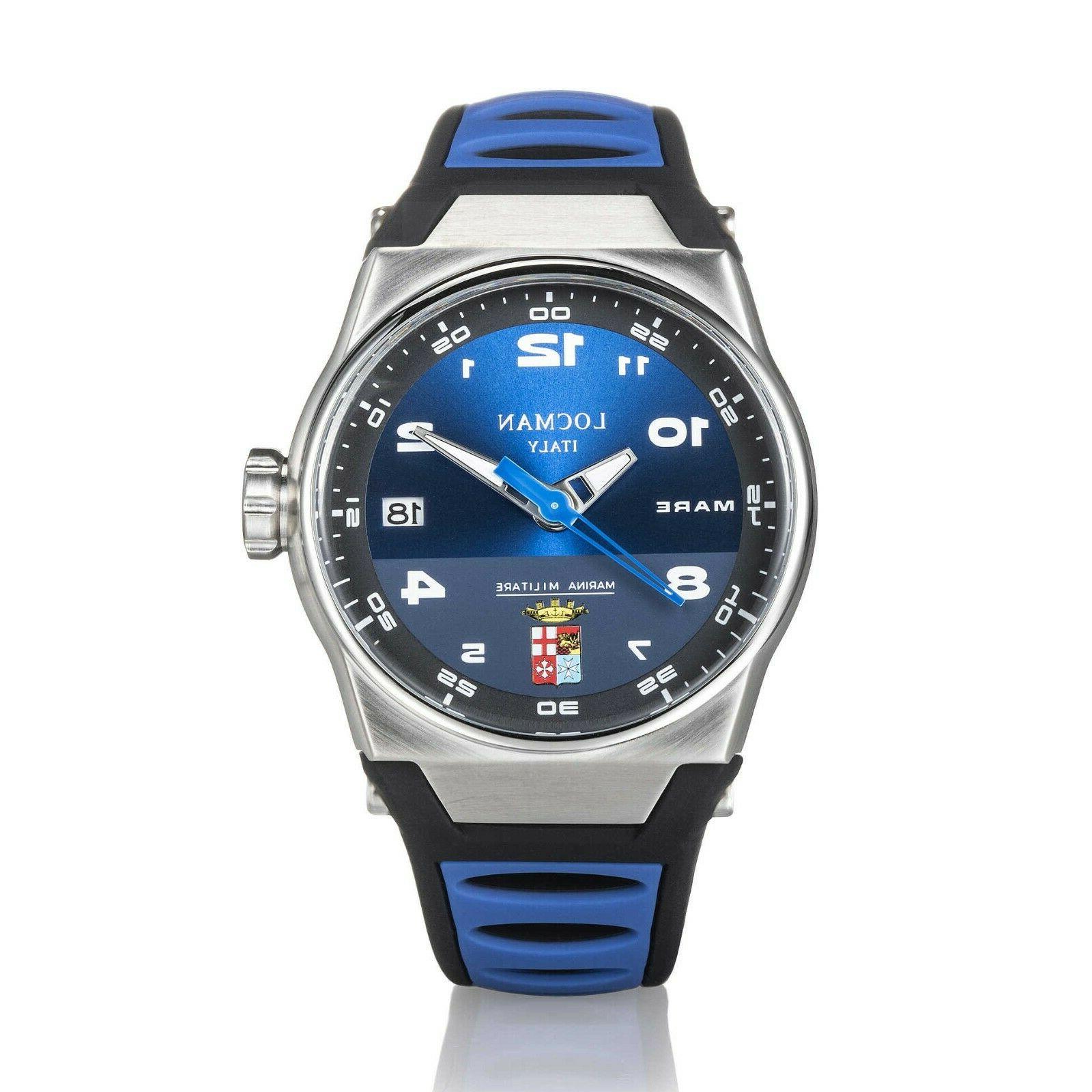 orologio uomo solo tempo mare quadrante blu