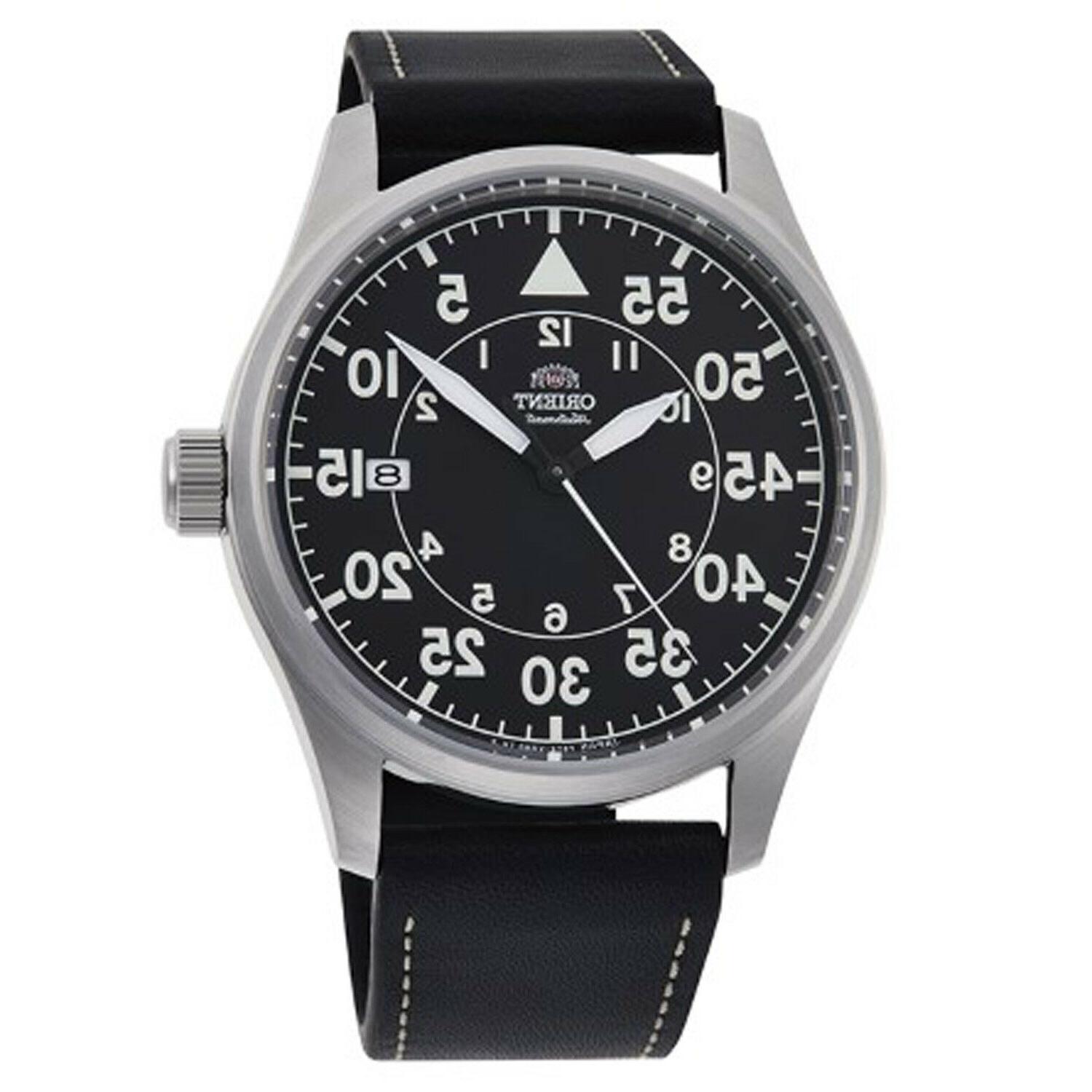 orologio uomo sport pelle nero automatico analogico