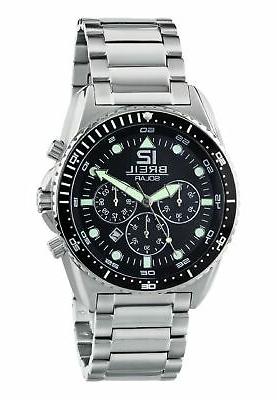 orologio uomo subacqueo solare bracciale in acciaio