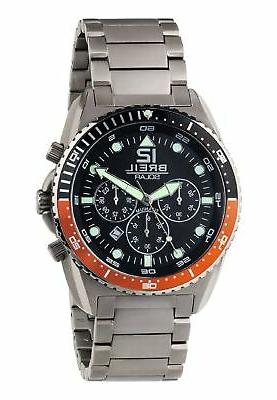 orologio uomo subacqueo solare bracciale in titanio