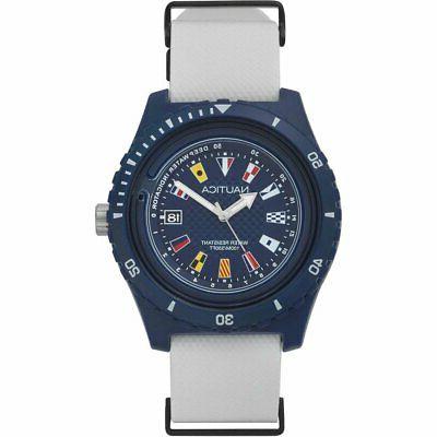 orologio uomo surfside napsrf002 silicone bianco bandierine
