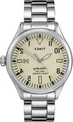 O Uomo Timex The Waterbury Tw2p83900br Bracciale Acciaio Bei