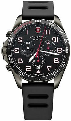 O Uomo Victorinox Field Watch V241889 Di Gomma Nera