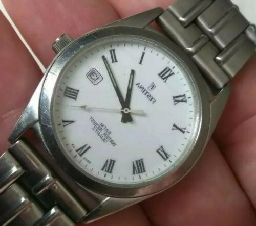 orologio uomo vintage acciaio mis 36 5atm