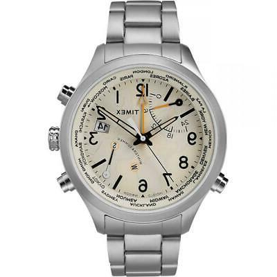 orologio uomo waterbury world time tw2r43400 acciaio