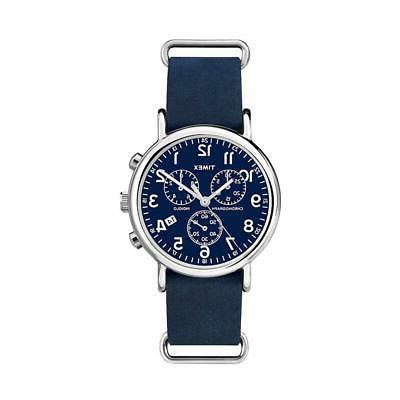 orologio uomo weekender abt003 chrono pelle blu